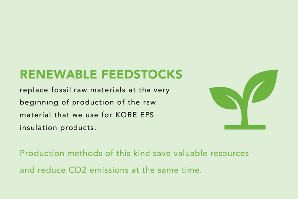 100% renewable feedstock replace fossil fuels at the beginning of production