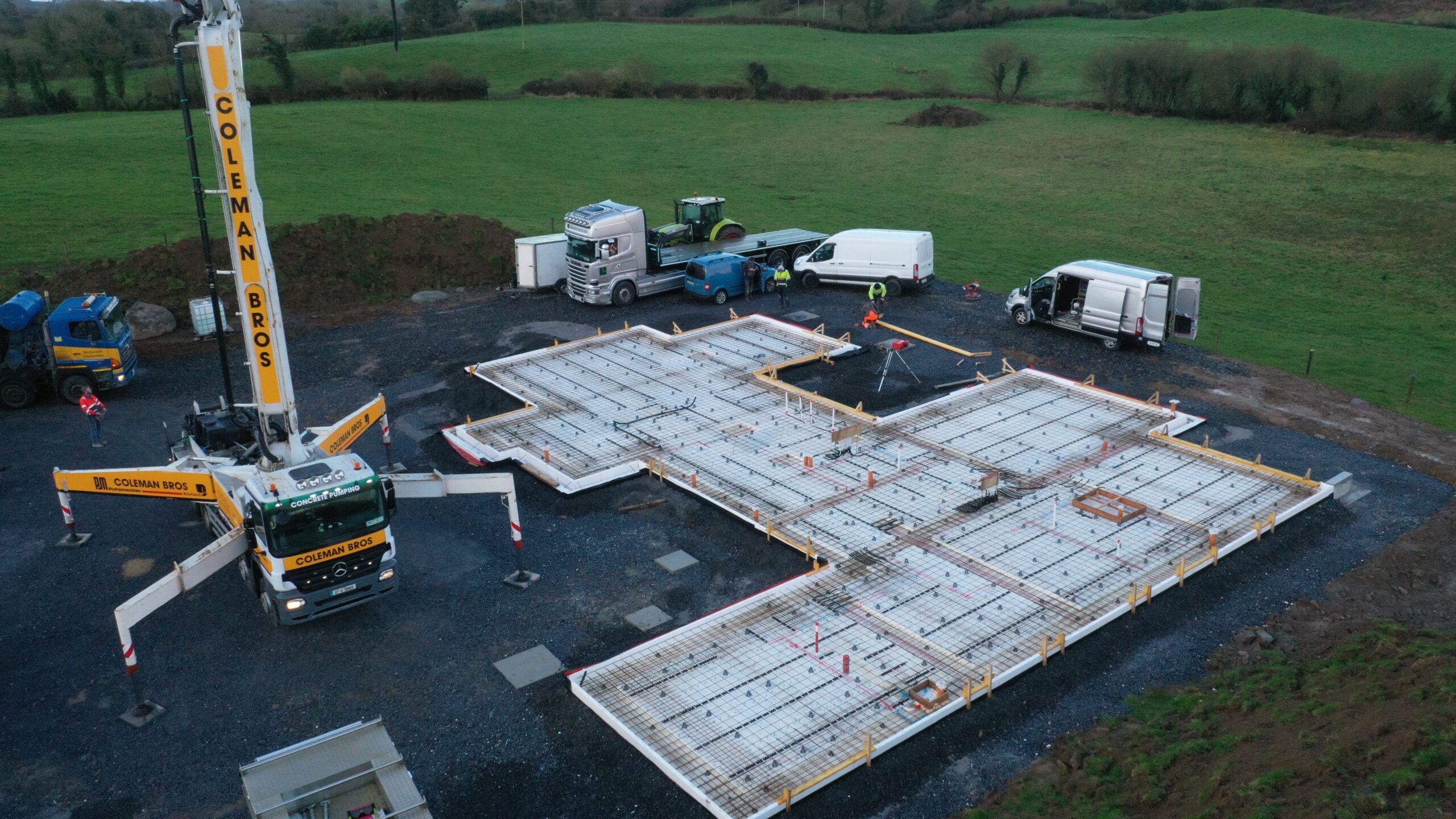 Crusheen aeriel view post installation